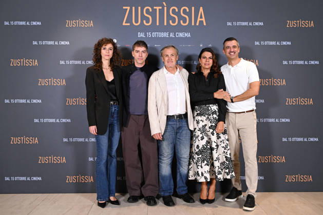 October 6, 2026, Rome, Rome, Italy: Director Francesco Piras and the cast, including Paola Giannini, Michele Riondino, Fabrizio Ferracane, Geppi Cucciari, and Jacopo Cullin, during the photocall for the presentation of the film Zustissia, inspired by the true story of the longest miscarriage of justice in Italian history, 33 years of wrongful imprisonment. Rome, October 6, 2026 Rome Italy - ZUMAa289 20261006_zia_a289_034 Copyright: xMariaxLauraxAntonellix xAgfx