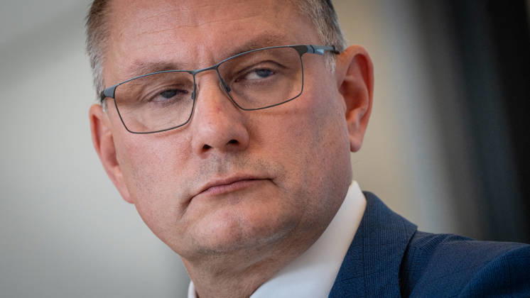 Tino Chrupalla, AfD Party and Parliamentary Group Leader Press statement by the two AfD party leaders and parliamentary group leaders before the start of the parliamentary group meeting in the German Bundestag, Berlin, Berlin, Germany, Bundestag