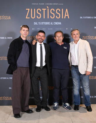 October 6, 2026, Rome, Rome, Italy: Michele Riondino, Fabrizio Ferracane, and Beniamino Zuncheddu, with lawyer Mauro Trogu, the authors of the book I Am Innocent, during the photocall for the presentation of the film Zustissia, inspired by the true story of the longest miscarriage of justice in Italian history: 33 years of wrongful imprisonment. Rome, October 6, 2026 Rome Italy  - ZUMAa289 20261006_zia_a289_093 Copyright: xMariaxLauraxAntonellix xAgfx