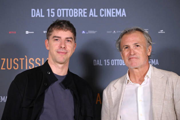 October 6, 2026, Rome, Rome, Italy: Michele Riondino and Fabrizio Ferracane during the photocall for the presentation of the film Zustissia, inspired by the true story of the longest miscarriage of justice in Italian history: 33 years of wrongful imprisonment. Rome, October 6, 2026 Rome Italy - ZUMAa289 20261006_zia_a289_104 Copyright: xMariaxLauraxAntonellix xAgfx