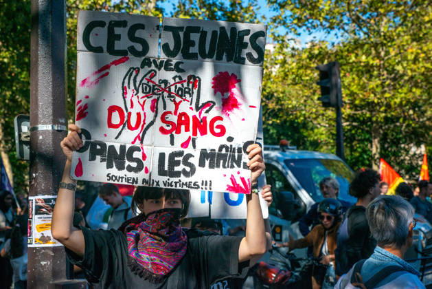 Student Demonstration - Paris Tens of thousands of high school students marched from République to Nation, protesting the lack of staff and resources, class sizes deemed too large, the condition of certain school buildings, and the Parcoursup college admissions system. A coalition of National Education unions—including the FSU, CGT, FO, CFDT, Unsa, Sud, and Solidaires—joined the protest, on October 6, 2026, in Paris, France. Photo by Denis Prezat ABACAPRESS.COM Paris France  Copyright: xPrezatxDenis ABACAx