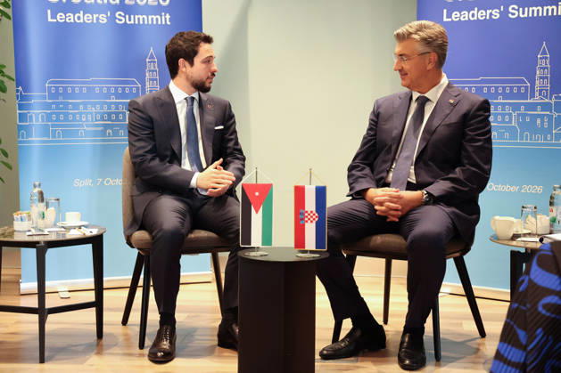Prime minister of Croatia Andrej Plenkovic meets with Crown Prince of Jordan Hussein bin Abdullah II Prime minister of Croatia Andrej Plenkovic meets with Crown Prince of Jordan Hussein bin Abdullah II ahead of MED9 Summit at hotel Radison Blu in Split, Croatia, on October 06, 2026.  IvanaxIvanovic PIXSELL