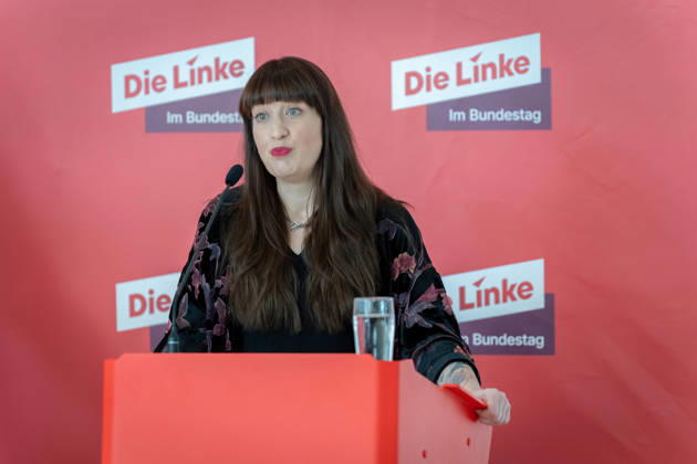 Press Statement, Bundestag, Parliamentary Caucus, The Left Press Statement, Bundestag, The Left, Caucus Chair, Heidi Reichinnek Berlin Berlin GER