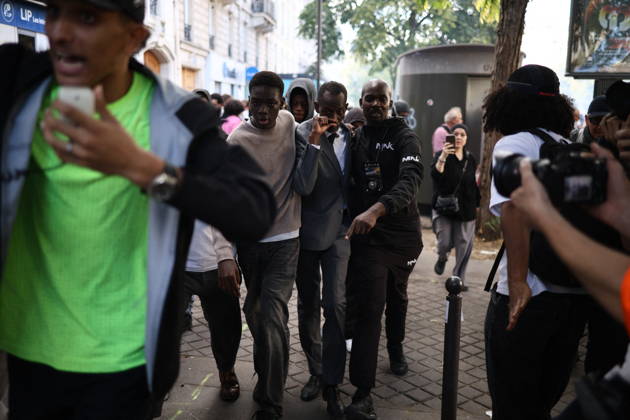Student Demonstration - Paris Saint Denis Mayor Bally Bagayoko during the Clashes on the sidelines of the students protest against the current state of public education, once again, on October 6, 2026, in Paris, France. They demand more resources for the national education system, and raise against the far right party - le Rassemblement National. Photo by Raphael Lafargue ABACAPRESS.COM Paris France  Copyright: xLafarguexRaphael ABACAx