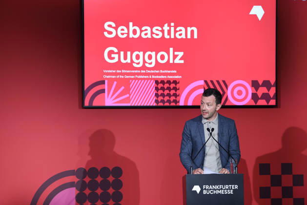 Opening of the 78th Frankfurt Book Fair: Sebastian Guggolz, President of the German Publishers and Booksellers Association, speaks at the opening press conference for the 2026 Frankfurt Book Fair. The Czech Republic will be the Guest of Honor in 2026. The 78th Frankfurt Book Fair will take place from October 7–11, 2026, at the Frankfurt am Main Exhibition Center in Hesse, Germany. 2026-10-06_frankfurter-buchmesse_06