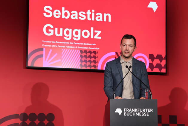 Opening of the 78th Frankfurt Book Fair: Sebastian Guggolz, President of the German Publishers and Booksellers Association, speaks at the opening press conference for the 2026 Frankfurt Book Fair. The Czech Republic will be the Guest of Honor in 2026. The 78th Frankfurt Book Fair will take place from October 7–11, 2026, at the Frankfurt am Main Exhibition Center in Hesse, Germany. 2026-10-06_frankfurter-buchmesse_08