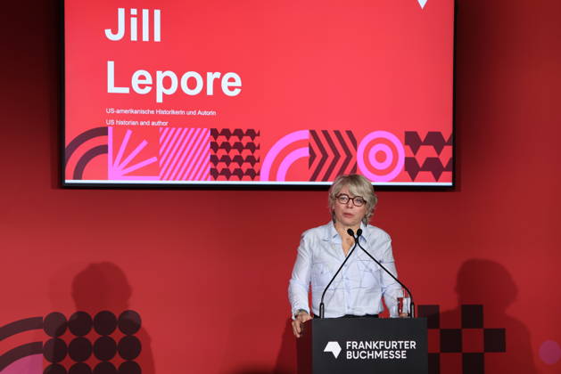 Opening of the 78th Frankfurt Book Fair: Jill Lepore, an American historian and author, speaks at the opening press conference for the Frankfurt Book Fair 2026. The Czech Republic will be the Guest of Honor in 2026. The 78th Frankfurt Book Fair will take place October 7–11, 2026, at the Frankfurt am Main Exhibition Center in Hesse, Germany. 2026-10-06_frankfurter-buchmesse_12