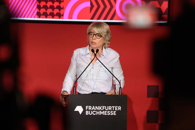 Opening of the 78th Frankfurt Book Fair: Jill Lepore, an American historian and author, speaks at the opening press conference for the Frankfurt Book Fair 2026. The Czech Republic will be the Guest of Honor in 2026. The 78th Frankfurt Book Fair will take place October 7–11, 2026, at the Frankfurt am Main Exhibition Center in Hesse, Germany. 2026-10-06_frankfurter-buchmesse_15