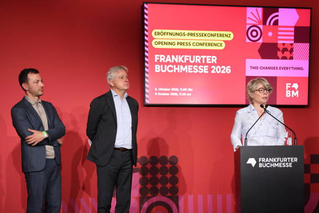 Opening of the 78th Frankfurt Book Fair: Jill Lepore, an American historian and author, speaks at the opening press conference for the Frankfurt Book Fair 2026. The Czech Republic will be the Guest of Honor in 2026. The 78th Frankfurt Book Fair will take place from October 7–11, 2026, at the Frankfurt am Main Exhibition Center in Hesse, Germany. 2026-10-06_frankfurter-buchmesse_18