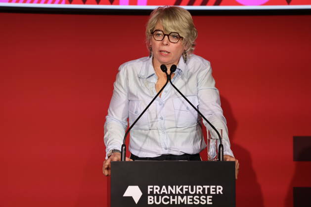 Opening of the 78th Frankfurt Book Fair: Jill Lepore, an American historian and author, speaks at the opening press conference for the Frankfurt Book Fair 2026. The Czech Republic will be the Guest of Honor in 2026. The 78th Frankfurt Book Fair will take place from October 7–11, 2026, at the Frankfurt am Main Exhibition Center in Hesse, Germany. 2026-10-06_frankfurter-buchmesse_19