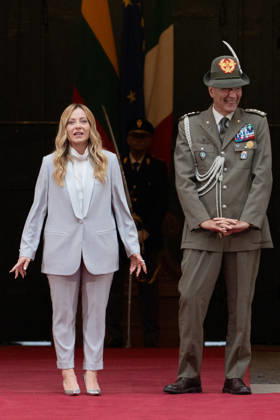 Giorgia Meloni Meets Gitanas Nauseda At Palazzo Chigi - Rome Italian Prime Minister Giorgia Meloni meets with Lithuanian President Gitanas Nauseda at Palazzo Chigi in Rome, Italy on October 6, 2026. Photo by Andrea Bracaglia ABACAPRESS.COM Rome Italy Italy Copyright: xBracagliaxAndrea ABACAx