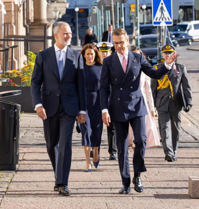 October 6, 2026, Helsinki, Uusimaa, Finland: KING FELIPE VI and President ALEXANDER STUBB held an official welcome ceremony, conducted a bilateral meeting, and walked together to Helsinki City Hall for a mayoral luncheon. King Felipe VI and Queen Letizia of Spain are undertaking a state visit to Finland from October 6 7, 2026. Helsinki Finland - ZUMAt172 20261006_zip_t172_039 Copyright: xJosexTabaresx