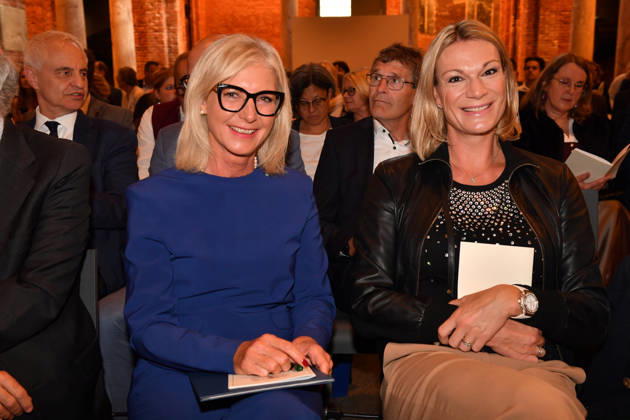 Ulrike Scharf, Bavarian Minister of State, and Maria Höfl Riesch: Award Ceremony for the Bavarian State Medal for Social Service 2026, All Saints Day, Hofkirche, Munich, October 6, 2026