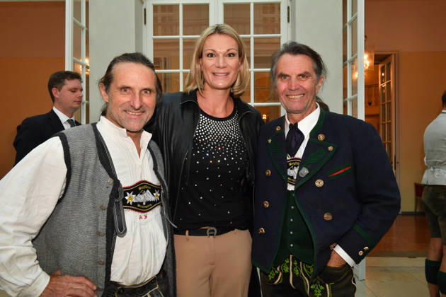 Alexander and Thomas Huber Huber Baum with Maria Höfl Riesch; Award Ceremony for the Bavarian State Medal for Social Service, 2026; All Saints Day; Hofkirche, Munich; October 6, 2026
