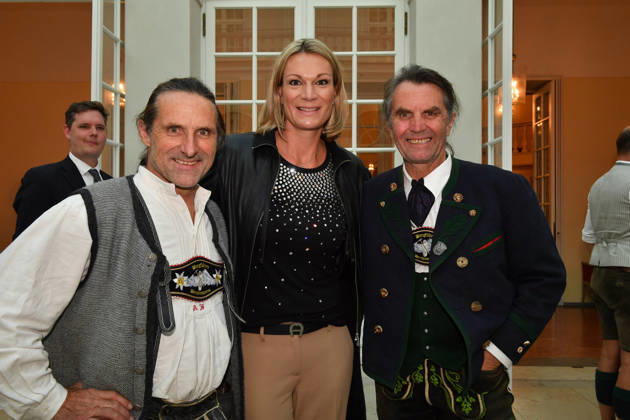Alexander and Thomas Huber Huber Baum with Maria Höfl Riesch; Award Ceremony for the Bavarian State Medal for Social Service, 2026; All Saints Day; Hofkirche, Munich; October 6, 2026