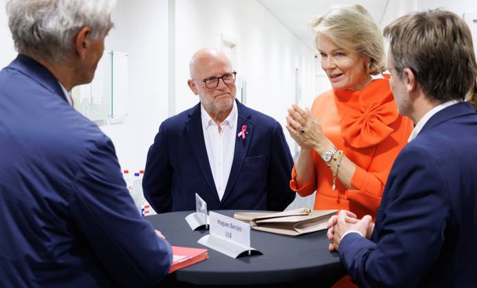 Queen Mathilde of Belgium pictured during the conference AI in balance organised by Federal Council for Sustainable Development, on Tuesday 6 October 2026 in Brussels. The conference program will feature presentations by various experts and multidisciplinary panel discussions on the societal, social, and environmental challenges posed by artificial intelligence.  BENOITxDOPPAGNE 188961088