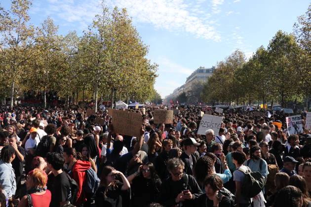 High school and university students protest in Paris PARIS, FRANCE - OCTOBER 6, 2026: Thousands of high school and university students gather at Place de la Republique in Paris, France, on October 6, 2026, during a day of mobilization to protest a lack of resources in the French education system and their study conditions. Teachers, trade unionists and parents also take part in the demonstration. Protesters hold placards and flags as a large police presence is deployed around the demonstration. Umit Donmez Anadolu Paris France. Editorial use only. Please get in touch for any other usage. Copyright: x2026xAnadoluxUmitxDonmezx