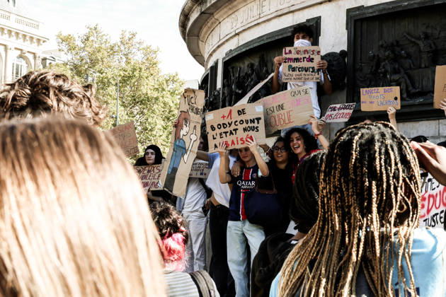 A major national high school student protest on Tuesday, October 6, 2026, supported by student, labor, and professional organizations. The demands focus primarily on the shortage of teachers and staff, the physical conditions of schools, class sizes, schedules, and the pressure associated with Parcoursup. Among college students, the elimination of housing assistance is prompting them to join the movement. Great national demonstration among high school students, on Tuesday, October 6, 2026, supported by student, labor, and professional organizations. The demands primarily concern the shortage of teachers and staff, the physical conditions of schools, class sizes, schedules, and the pressure related to Parcoursup. Among academics, the abolit  Copyright: xLenain-VieiraxElisax xSTARFACEx STAR_460253_018
