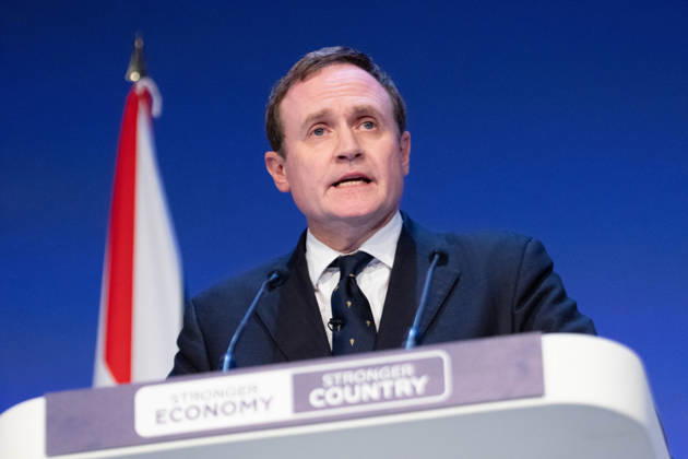 October 6, 2026, Birmingham, United Kingdom: Tom Tugendhat MBE Shadow Foreign Secretary addresses audience. The session Defending Britain in a More Dangerous World took place on the main stage at the Conservative Party Conference at the ICC Birmingham. It featured key shadow cabinet figures including Tom Tugendhat, Helen Whately , James Cartlidge, and Alex Burghart , as well as a performance by St Mary s Ukrainian School choir. They were also joined by Yehor Cherniev, Ukrainian MP and Professor Niall Ferguson Birmingham United Kingdom - ZUMAs197 20261006_aaa_s197_108 Copyright: xGaryxRobertsx