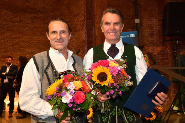 Alexander Huber and Thomas Huber (Huber Buam) at the presentation of the Bavarian State Medal for Social Merit at the All Saints Court Church, Residenz on October 6, 2026, in Munich. Alexander Huber and his brother Thomas Huber attend the presentation of