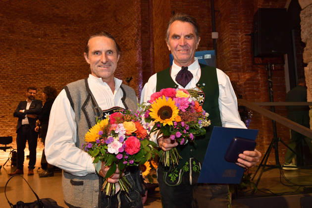 Alexander Huber and Thomas Huber (Huber Buam) at the presentation of the Bavarian State Medal for Social Merit at the All Saints Court Church, Residenz on October 6, 2026, in Munich. Alexander Huber and his brother Thomas Huber attend the presentation of