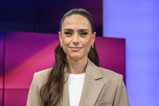 Pictured from left: Franca Lehfeldt, entrepreneur and author, GER, Berlin, studio, guest on *Maischberger*, political talk show, TV, program, with host Sandra Maischberger, *Das Erste*, filmed at Studio 20 in Adlershof, June 10, 2026, Copyright: HMBxMedia UwexKoch
