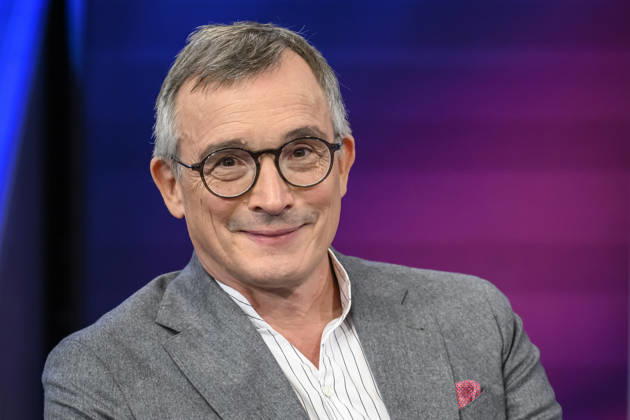 Pictured, from left: Andreas Rödder, historian and CDU member, GER, Berlin, studio, guest on Maischberger, political talk show, TV, program, with host Sandra Maischberger, Das Erste, from Adlershof Am Studio 20, June 10, 2026, Copyright: HMBxMedia UwexKoch
