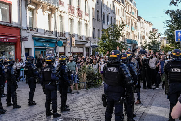Protest against eduction conditions in France NANCY, FRANCE - OCTOBER 6: Students gather to stage a demonstration against police repression in Nancy, France on October 6, 2026. Demonstration is organized by student movement organizations, along with left-wing and far-left political groups, calling for a second round of mobilization. Student protests continued across France on Monday, with classes fully or partially suspended at between 400 and 500 high schools amid demonstrations over education conditions and a rise in related incidents, according to broadcaster BFMTV. Muhammed Said Tako Anadolu Nancy France. Editorial use only. Please get in touch for any other usage. Copyright: x2026xAnadoluxMuhammedxSaidxTakox