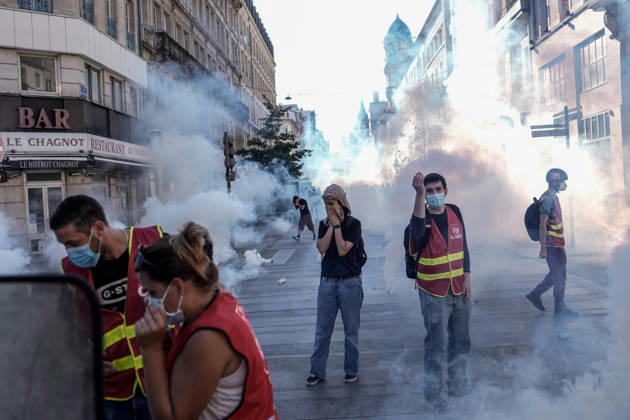 Protest against eduction conditions in France NANCY, FRANCE - OCTOBER 6: Students gather to stage a demonstration against police repression in Nancy, France on October 6, 2026. Demonstration is organized by student movement organizations, along with left-wing and far-left political groups, calling for a second round of mobilization. Student protests continued across France on Monday, with classes fully or partially suspended at between 400 and 500 high schools amid demonstrations over education conditions and a rise in related incidents, according to broadcaster BFMTV. Muhammed Said Tako Anadolu Nancy France. Editorial use only. Please get in touch for any other usage. Copyright: x2026xAnadoluxMuhammedxSaidxTakox