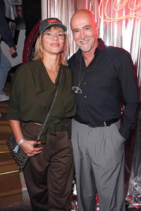 Holger Hauer with his wife Angelika Wenzel at the COKE LIGHT EXPERIENCE X BRUCE DARNELL at Borchardt in Berlin on October 6, 2026