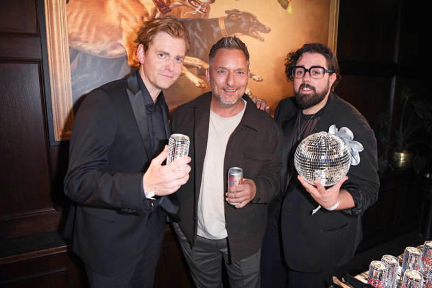 Johannes Heinrichs, Lars Pape, and Steven Preisner at the COKE LIGHT EXPERIENCE X BRUCE DARNELL at Borchardt in Berlin on October 6, 2026