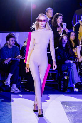 PFW Pierre Cardin Runway NB A model walks the runway during the Pierre Cardin Womenswear Spring Summer 2027 show at Pailleron ice rink as part of Paris Fashion Week on October 06, 2026 in Paris, France. Photo by Nasser Berzane ABACAPRESS.COM Paris France Copyright: xBerzanexNasser ABACAx
