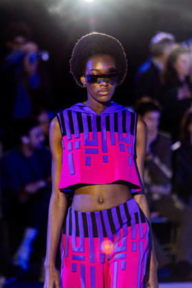 PFW Pierre Cardin Runway NB A model walks the runway during the Pierre Cardin Womenswear Spring Summer 2027 show at Pailleron ice rink as part of Paris Fashion Week on October 06, 2026 in Paris, France. Photo by Nasser Berzane ABACAPRESS.COM Paris France Copyright: xBerzanexNasser ABACAx