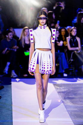 PFW Pierre Cardin Runway NB A model walks the runway during the Pierre Cardin Womenswear Spring Summer 2027 show at Pailleron ice rink as part of Paris Fashion Week on October 06, 2026 in Paris, France. Photo by Nasser Berzane ABACAPRESS.COM Paris France Copyright: xBerzanexNasser ABACAx