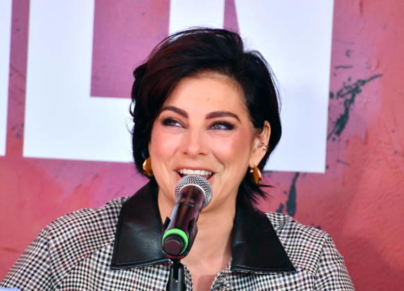 NEW YORK, NY- OCTOBER 6: Krysta Rodriguez at the press conference for A Few Good Men at Lincoln Center Theater in the Vivian Beaumont Theatre on October 6, 2026 in New York City. Copyright: xmpi099 MediaPunchx