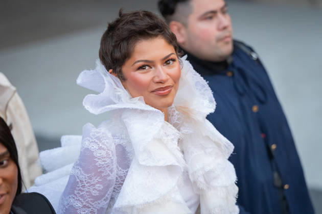 PFW - Louis Vuitton Front Row - Paris Zendaya poses as she arrives ahead of the Louis Vuitton Women s Spring Summer 2027 collection fashion show as part of the Paris Fashion Week, in Paris, France on October 6, 2026. Photo by Alexis Jumeau ABACAPRESS.COM Paris France Copyright: xJumeauxAlexis ABACAx