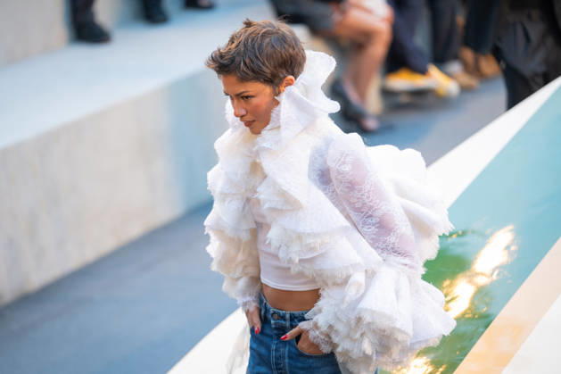 PFW - Louis Vuitton Front Row - Paris Zendaya poses as she arrives ahead of the Louis Vuitton Women s Spring Summer 2027 collection fashion show as part of the Paris Fashion Week, in Paris, France on October 6, 2026. Photo by Alexis Jumeau ABACAPRESS.COM Paris France Copyright: xJumeauxAlexis ABACAx