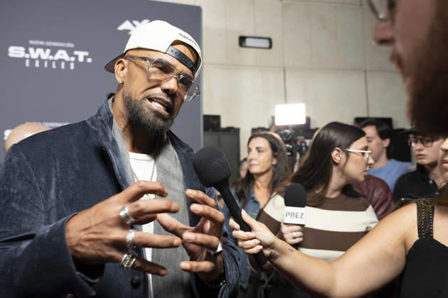 October 6, 2026, Madrid, Spain: Shemar Moore attends the S.W.A.T. Exiles premiere at Palacio de la Prensa in Madrid. Madrid Spain - ZUMAs197 20261006_aaa_s197_226 Copyright: xAtilanoxGarciax