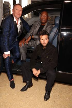 Los Angeles CA Oct 6: Renny Harlin, Samuel L. Jackson and Guy Burnet at the film Premiere of The Beast on October6, 2026 Credit: USA  - ZUMAa123 20261006_zaa_a123_200 Copyright: xAdMediax