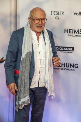 ABB HEIMSUCHUNG: Volker Schloendorff walks the red carpet at the German premiere of his film *Heimsuchung* at the Kino International on October 6, 2026, in Berlin, Germany