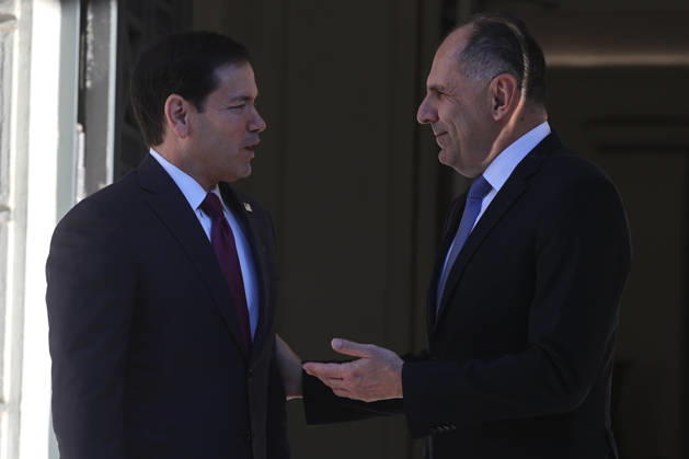 Greek Foreign Minister Giorgos Gerapetritis meets US Secretary of State Marco Rubio in Athens ATHENS, GREECE - OCTOBER 7: Greek Foreign Minister Giorgos Gerapetritis meets with US Secretary of State Marco Rubio at the Ministry of Foreign Affairs in Athens, Greece on October 7, 2026. Ayhan Mehmet Anadolu Athens Greece. Editorial use only. Please get in touch for any other usage. Copyright: x2026xAnadoluxAyhanxMehmetx