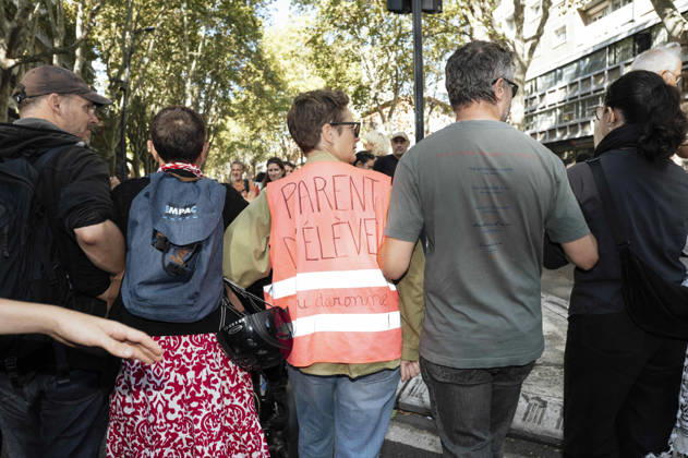 High School And University Student Protest - Toulouse Parents and political activists at the forefront, standing in front of the secondary school pupils. Protests by secondary school pupils and students calling for improvements to their living and learning conditions, supported by the trade unions CGT, FO, FSU and Solidaires. France, Toulouse, 6 October 2026. Photo by Patricia Huchot-Boissier AbacaPress.com. Toulouse OCCITANIE France  Copyright: xHuchot-BoissierxPatricia ABACAx
