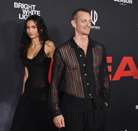 Cast member Joel Kinnaman and his wife Kelly Gale attends the premiere of the motion picture thriller The Beast at the Academy museum of Motion Pictures in Los Angeles on Tuesday, October 10, 2026. Storyline: When a militia of unidentified hostiles coordinates a coup against the U.S., the president uncovers the extent of The Beast s highly classified offensive capabilities in order to save his life and America. LAP20261006830 JIMxRUYMEN