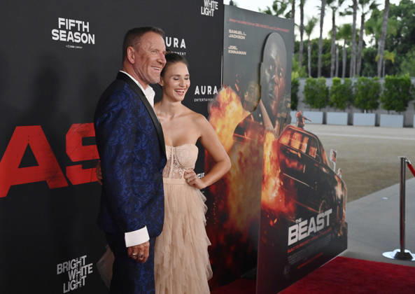 Director Reny Darlin and his wife Kelly Gale attend the premiere of the motion picture thriller The Beast at the Academy museum of Motion Pictures in Los Angeles on Tuesday, October 10, 2026. Storyline: When a militia of unidentified hostiles coordinates a coup against the U.S., the president uncovers the extent of The Beast s highly classified offensive capabilities in order to save his life and America.  LAP20261006809 JIMxRUYMEN