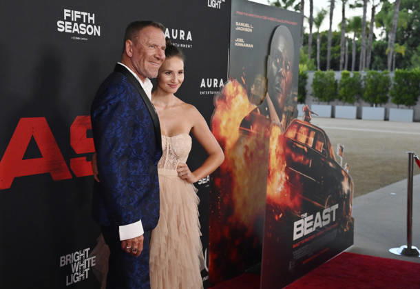 Director Reny Darlin and his wife Kelly Gale attend the premiere of the motion picture thriller The Beast at the Academy museum of Motion Pictures in Los Angeles on Tuesday, October 10, 2026. Storyline: When a militia of unidentified hostiles coordinates a coup against the U.S., the president uncovers the extent of The Beast s highly classified offensive capabilities in order to save his life and America.  LAP20261006810 JIMxRUYMEN
