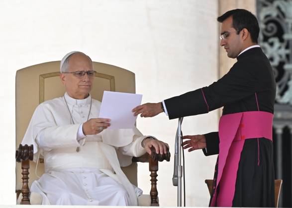 RECORD DATE NOT STATED Italy, Rome,Vatican 2026-10-07 : Pope Leo XIV during his weekly general audience in St Peter s Square Italy, Rome,Vatican 2026-10-07 : Pope Leo XIV during his weekly general audience in St Peter s Square Copyright alessia.giuliani CPP EDITORIAL USE ONLY - NO BOOKS Copyright: xAlessiaxGiuliani Catholicpressphotox