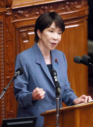 October 7, 2026, Tokyo, Japan - Japanese Prime Minister Sanae Takaichi answers a question at Lower House s plenary session at the National Diet in Tokyo on Wednesday, October 7, 2026. (photo by Yoshio Tsunoda AFLO) aflo_354016940