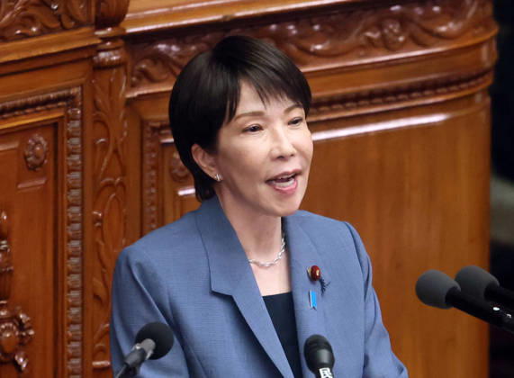October 7, 2026, Tokyo, Japan - Japanese Prime Minister Sanae Takaichi answers a question at Lower House s plenary session at the National Diet in Tokyo on Wednesday, October 7, 2026. (photo by Yoshio Tsunoda AFLO) aflo_354016945