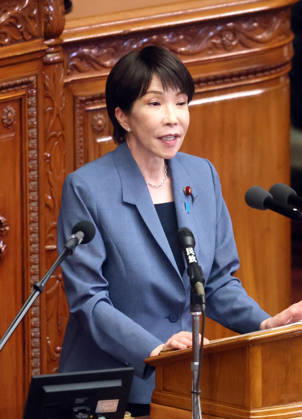 October 7, 2026, Tokyo, Japan - Japanese Prime Minister Sanae Takaichi answers a question at Lower House s plenary session at the National Diet in Tokyo on Wednesday, October 7, 2026. (photo by Yoshio Tsunoda AFLO) aflo_354016946