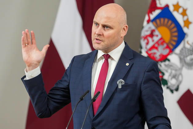 October 7, 2026, Riga, LATVIA: Current Latvian Prime Minister and candidate for prime minister of the new government ANDRIS KULBERGS attends the delivery of a statement by Latvian President in Riga, Latvia, 07 October 2026. Riga LATVIA - ZUMAp305 20261007_zip_p305_010 Copyright: xEdijsxPalensx